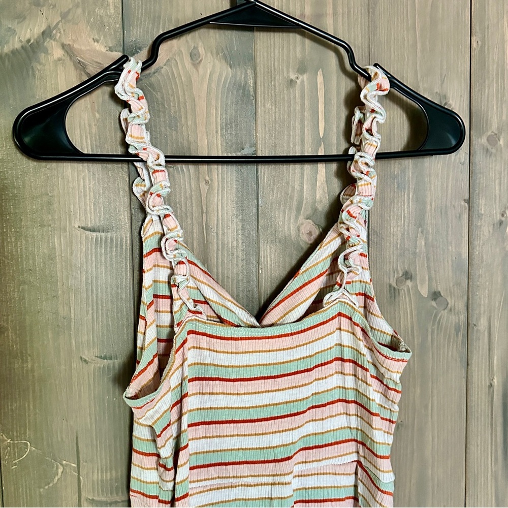 Striped Sundress With Ruffled Straps - Picture 4 of 7